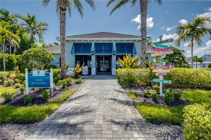 Clubhouse entry featuring paver walk-ways