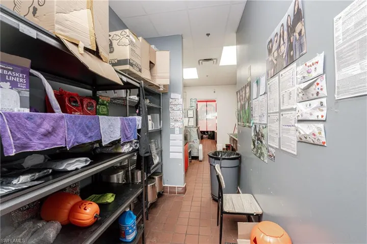 Kitchen with tile patterned flooring