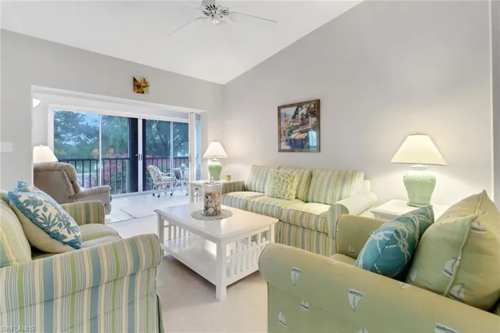 Living room looking out onto the lanai