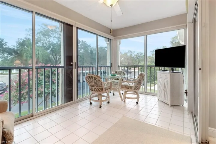 Bright sunroom with a healthy amount of sunlight
