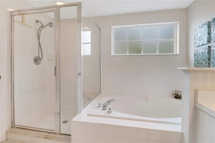Separate tub and shower