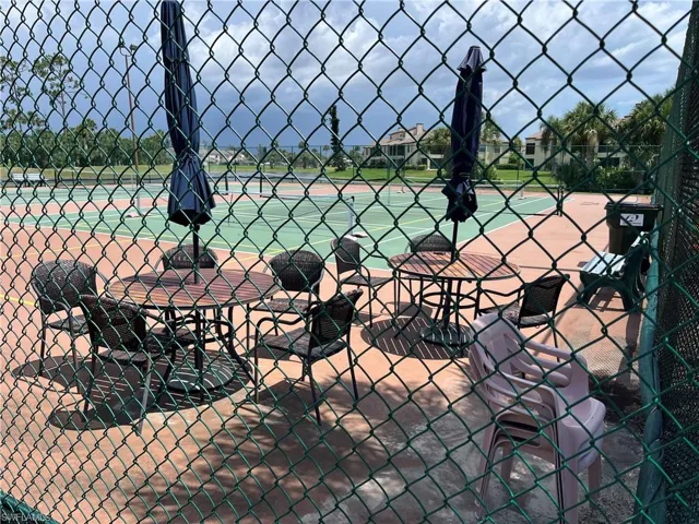 View of tennis court