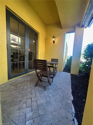 View of patio featuring french doors