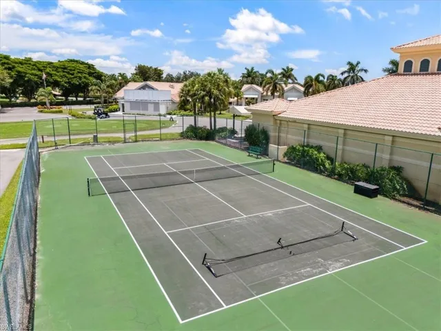 View of tennis court