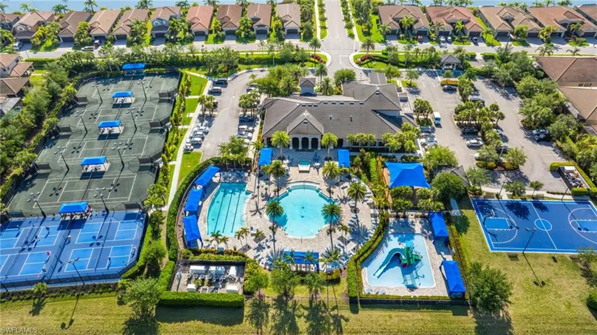 Drone / aerial view with a residential view