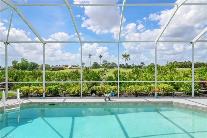 Pool featuring glass enclosure