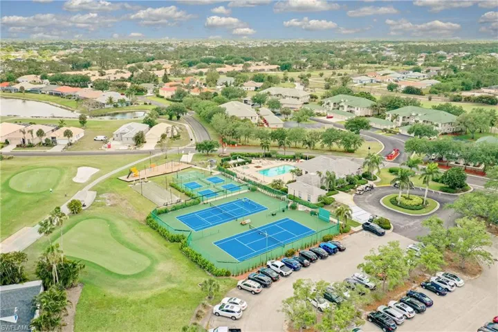Drone / aerial view with golf course view