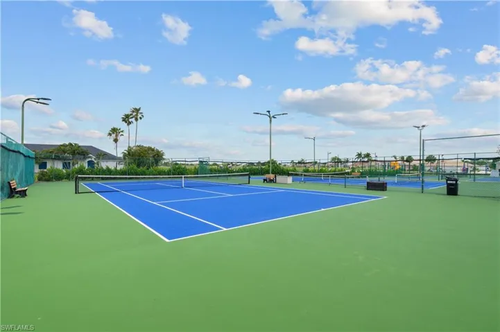 View of sport court with fence
