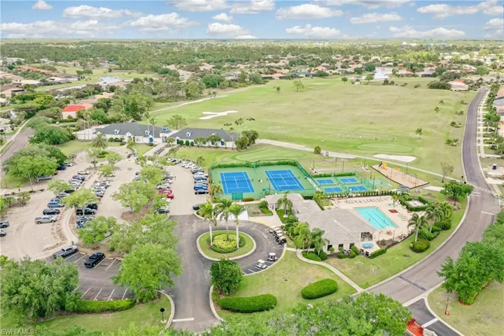 Aerial view with golf course view