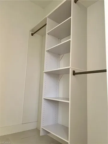 View of walk in closet