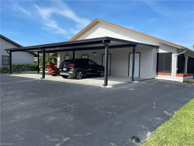 View of the new carports