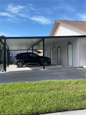 View of the new carports