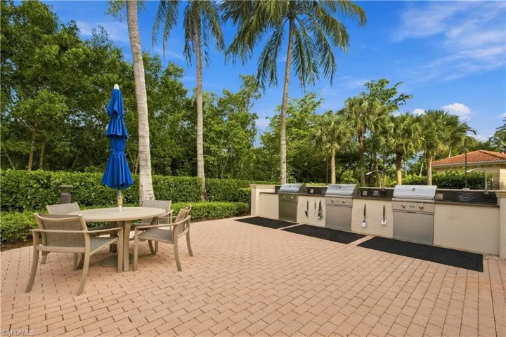 Grilling area by pool