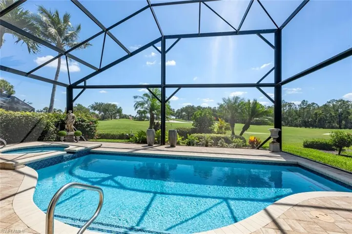 A beautiful view from the lanai with picture window screen