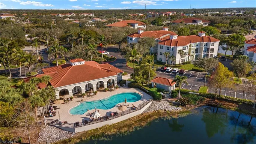 Bird's eye view of a pool