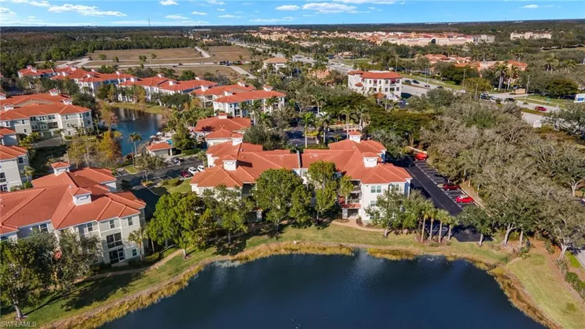 Bird's eye view of a large body of water