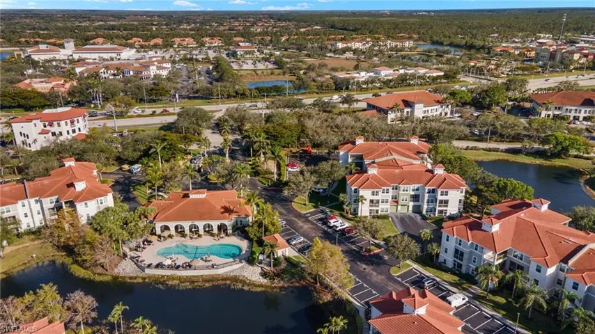 Bird's eye view of a large body of water