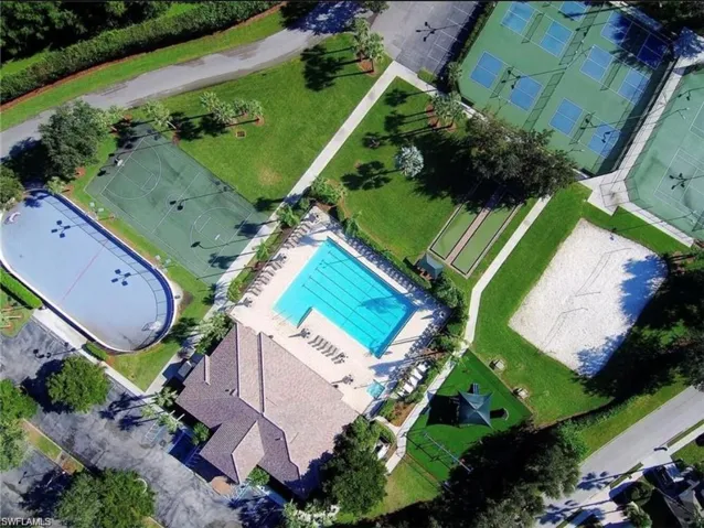 Birds eye view of property
