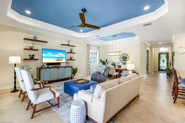 Living Space open to Dining Area and Kitchen