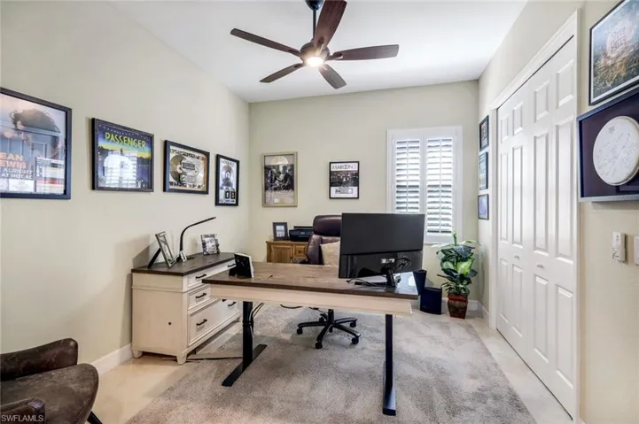 Third bedroom/office with closet.