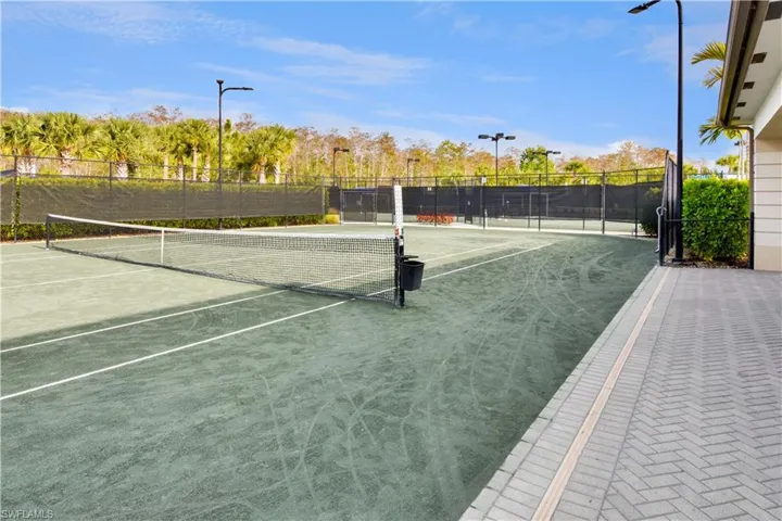 View of tennis court