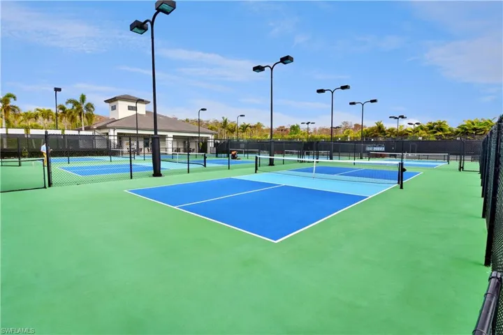 View of tennis court