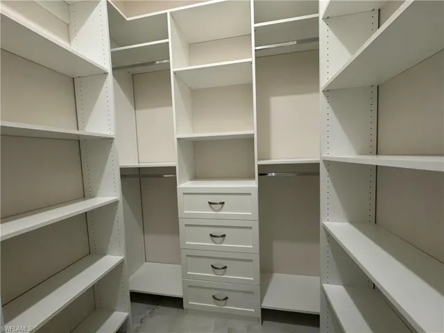 View of walk in closet