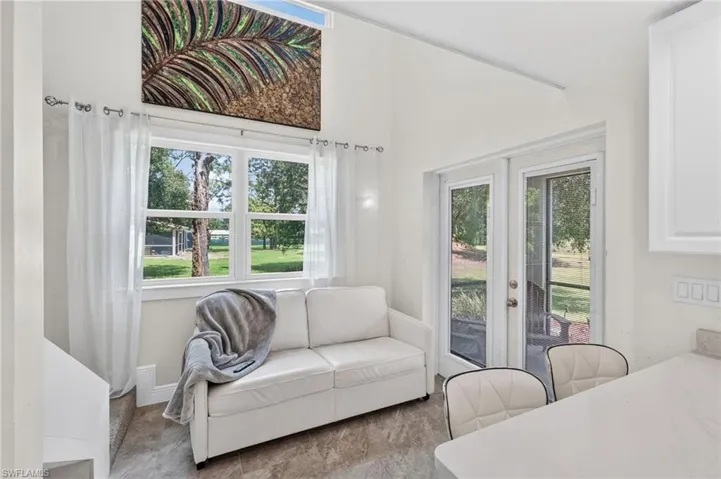 Living space in studio