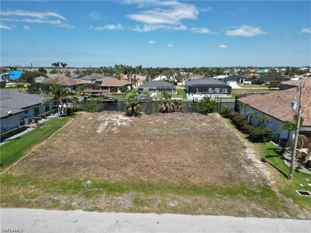 Aerial perspective of suburban area