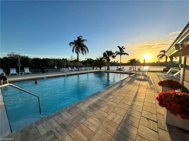 Sunset views over the lake while relaxing by the pool!