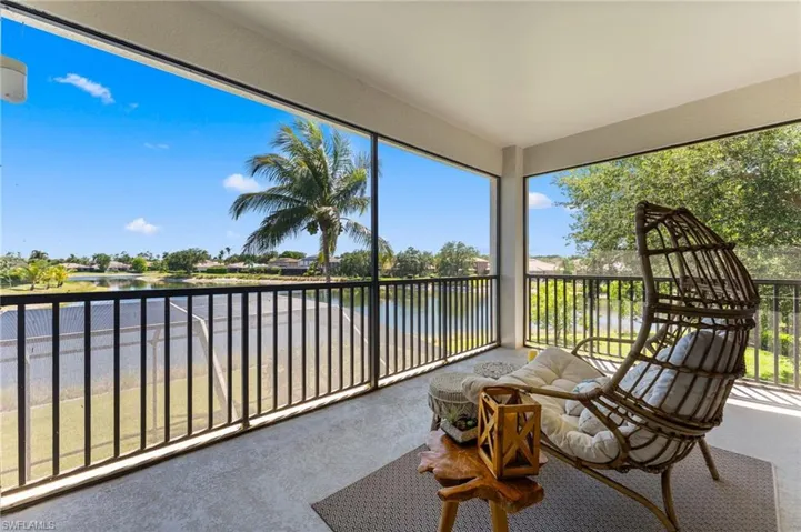 Your Private Primary Balcony- Pond and Pool views for your morning coffee.