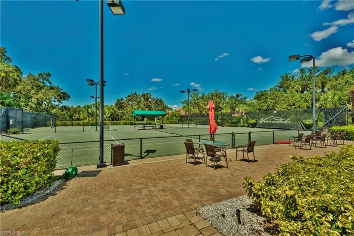 View of tennis court