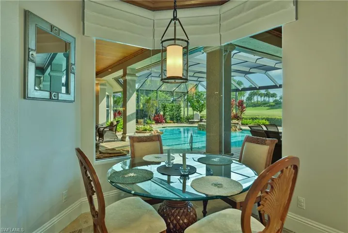 Dining space with a healthy amount of sunlight