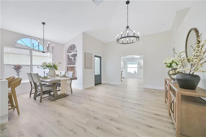potential living room + dining room area