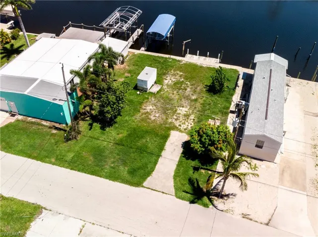 drone view of the lot