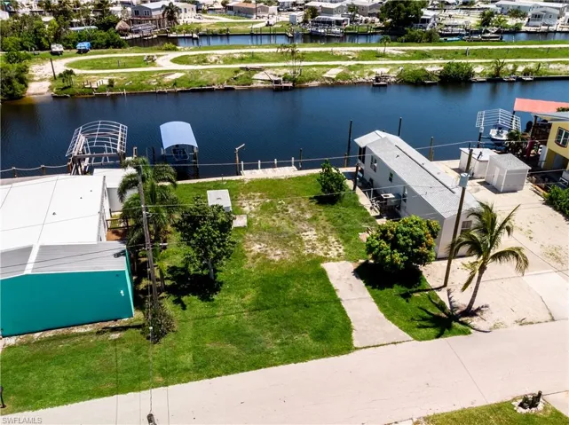 drone view of the lot