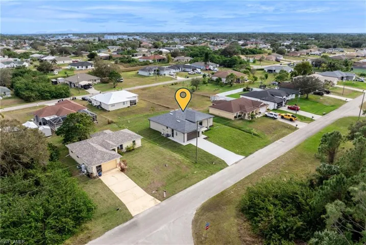 Birds eye view of property