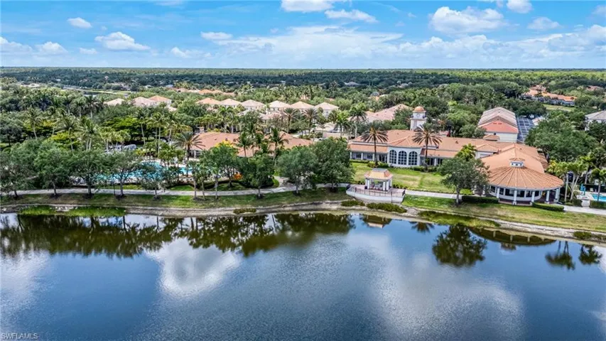 Drone / aerial view of a nearby body of water