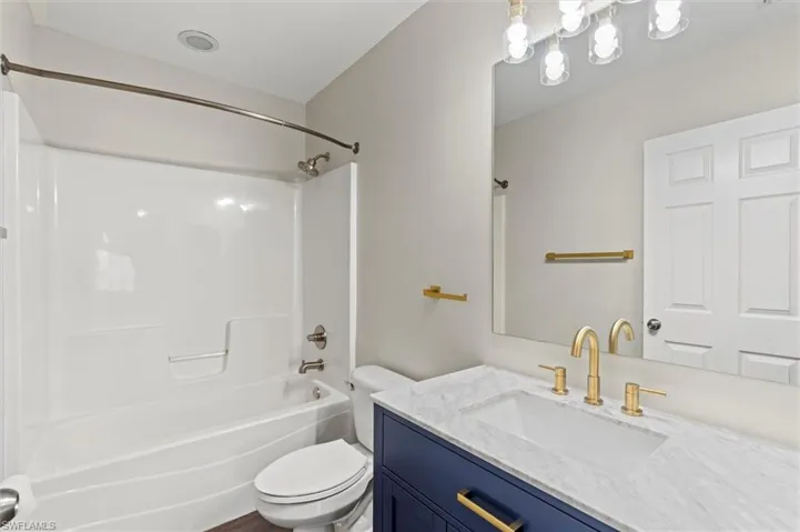 Renovated full bathroom upstairs.