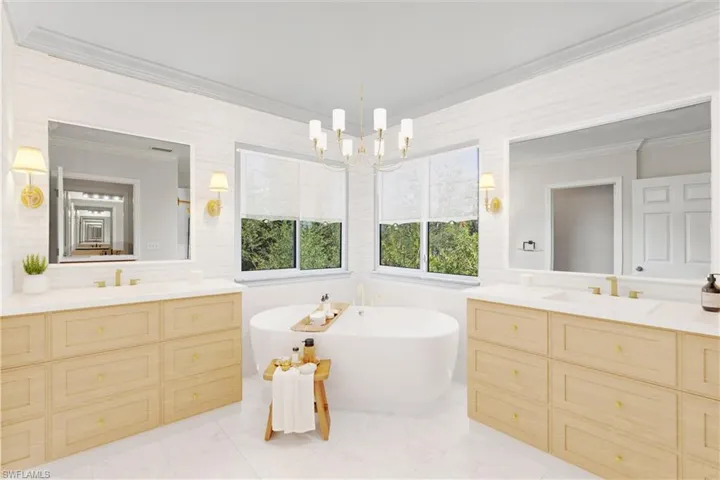 Photo includes reality renovation to showcase the possibility of the bathroom. Design services can be offered for an additional fee.
