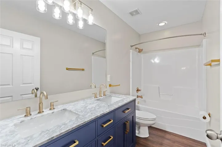 Renovated full bathroom upstairs.
