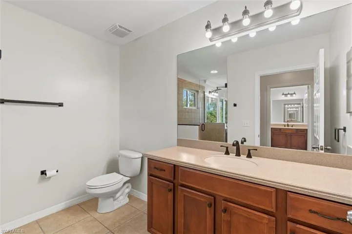 Current primary suite bathroom