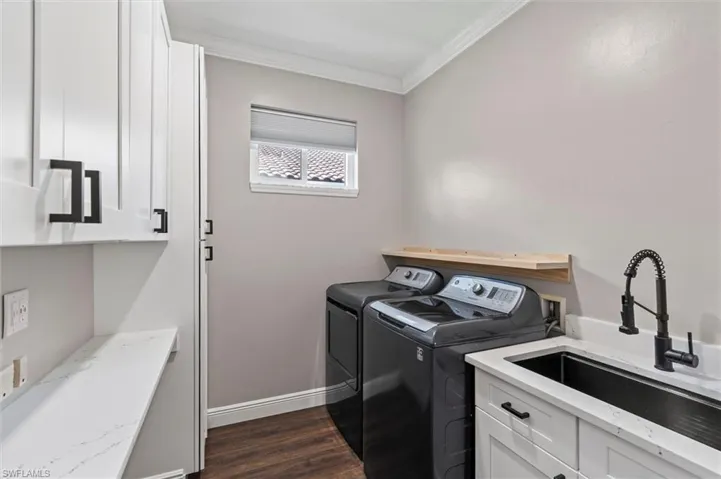 Remodeled Laundry Room with Sink