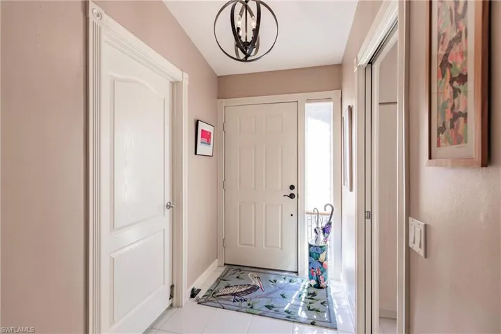 Entering into the foyer.