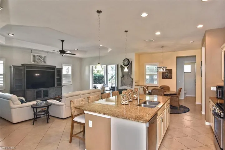 Kitchen is open to Great Room and Morning Room