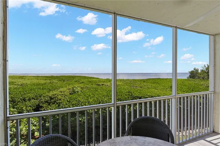 Sunroom / solarium featuring a water view