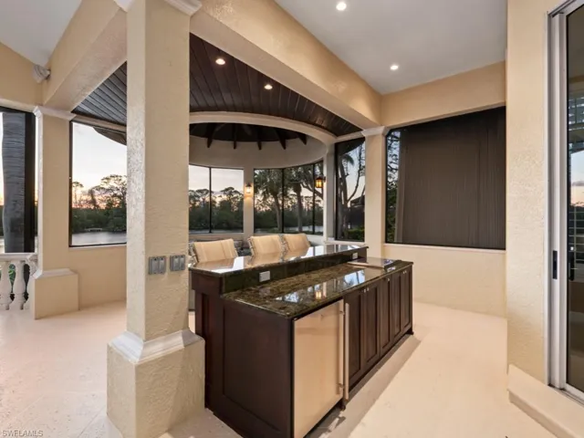 Bar with Seating and Fridge