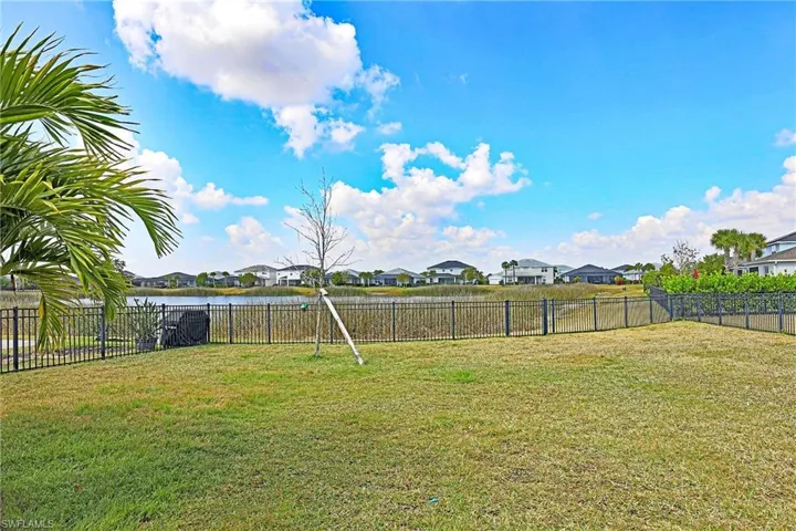 View of yard featuring a residential view