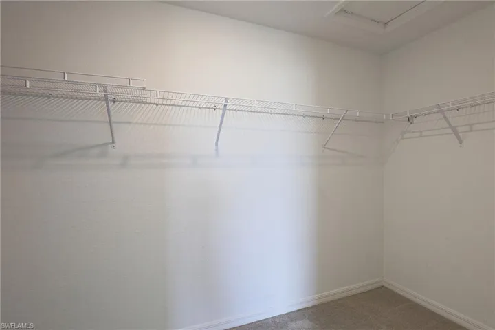 Walk in closet featuring carpet
