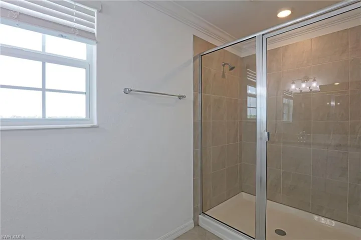 Bathroom with a stall shower